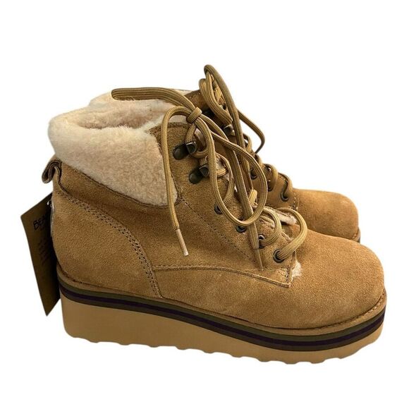 Bearpaw Retro Quinn Women's Lace-Up Boots Brown Size 7 - Picture 1 of 5